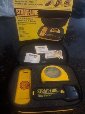 STRAIT-LINE 3 Piece Laser Level & Stud Finder Kit - Yellow/Black